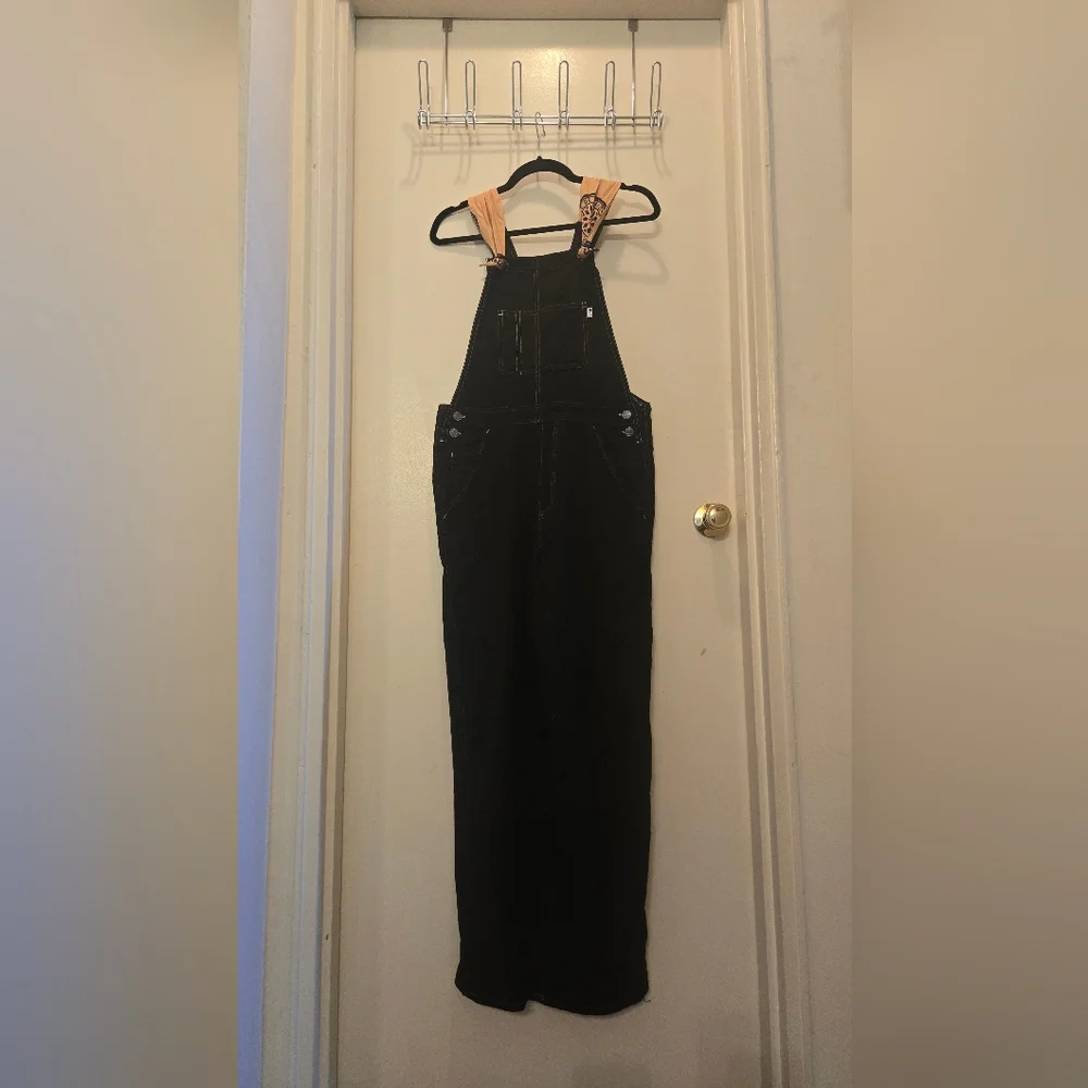 HUF Black Women's Denim Overalls - Casual Utility Style- SAMPLE - Picture 4 of 8